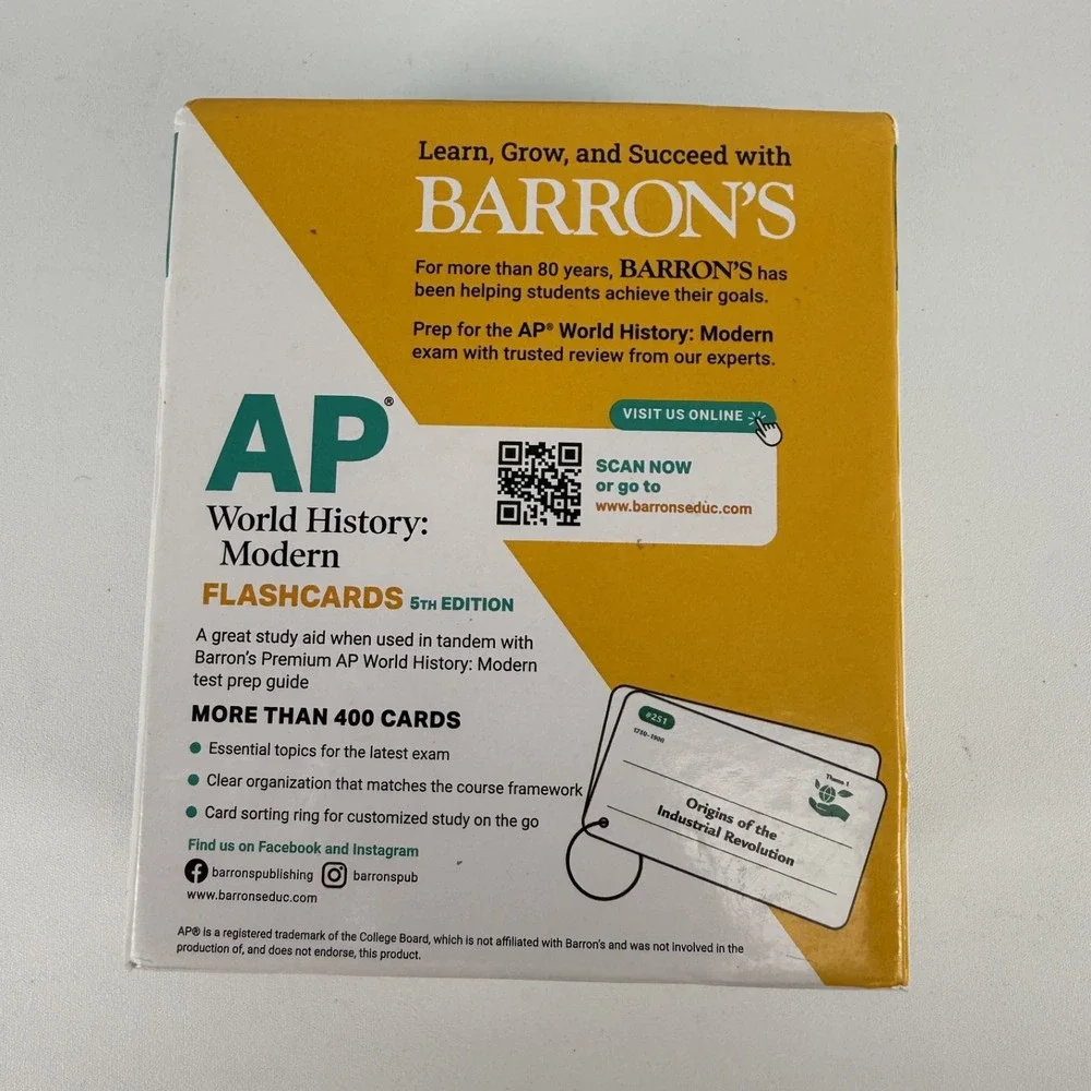 AP World‎ History Modern, Fifth - Cards, by Barron's Educational Series; - Good